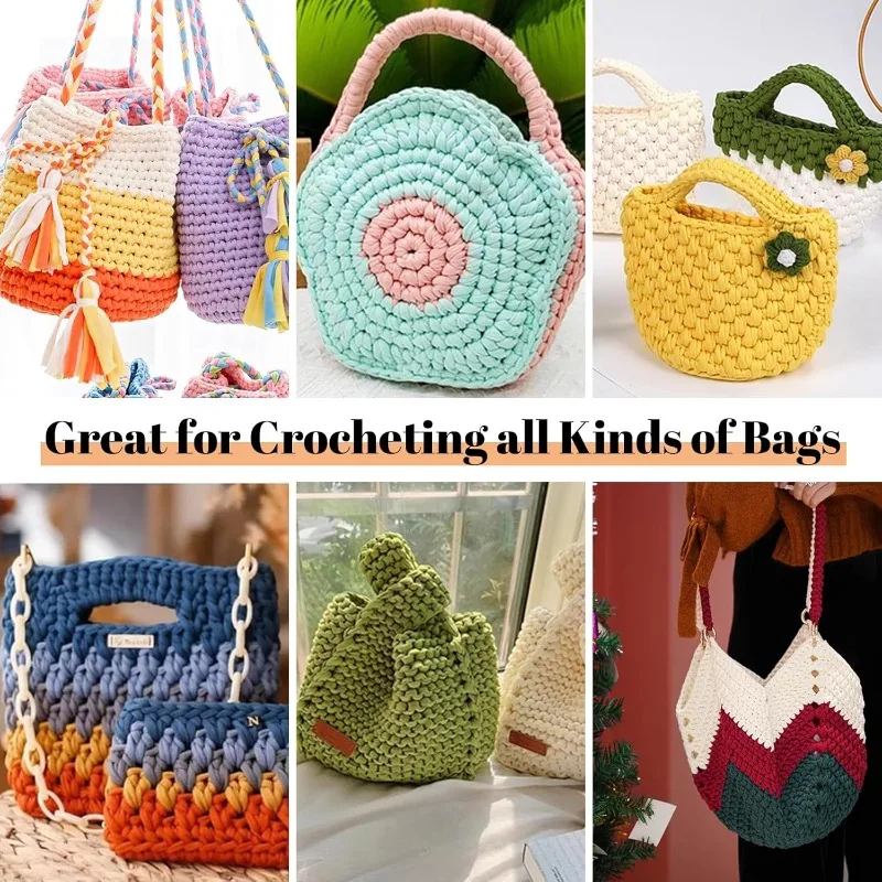 200 جرام 1 قطعة لتقوم بها بنفسك البوليستر تي شيرت خيط الحياكة الخيط لحقيبة كروشيه شوز بطانية خيط قماش مرن الغزل