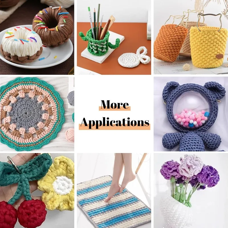 200 جرام 1 قطعة لتقوم بها بنفسك البوليستر تي شيرت خيط الحياكة الخيط لحقيبة كروشيه شوز بطانية خيط قماش مرن الغزل