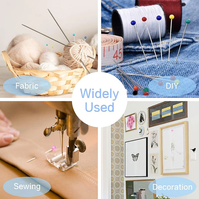 480 قطعة دبابيس الخياطة دبابيس مستقيمة رئيس دبابيس بيضاء مستديرة رئيس اللؤلؤ الخياطة اللحف دبابيس الخياطة اكسسوارات الملابس