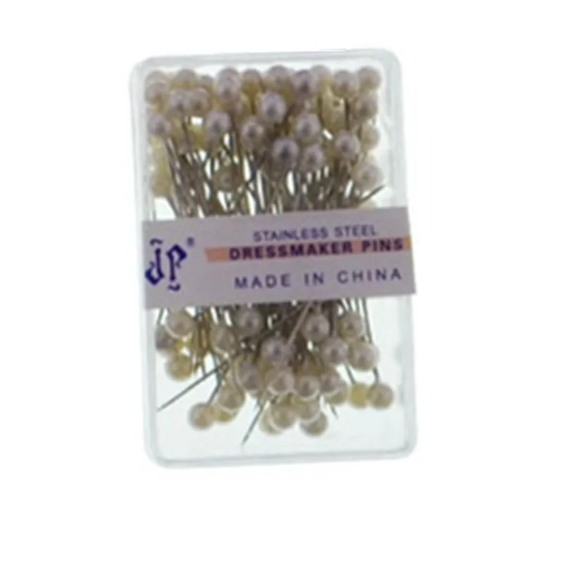 100 قطعة/صندوق 38 سنتيمتر دبابيس دائرية برأس ملون بغرز دفع مستقيم للخياطة ذاتية الصنع أدوات الخياطة لتحديد المواقع